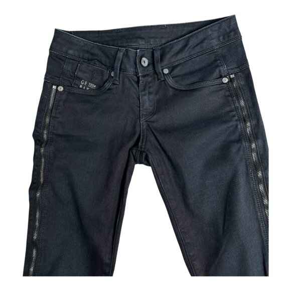 G-STAR Raw 5204 Refender Zip Skinny Ankle Women's Jean's Black Size 25 - Picture 4 of 15